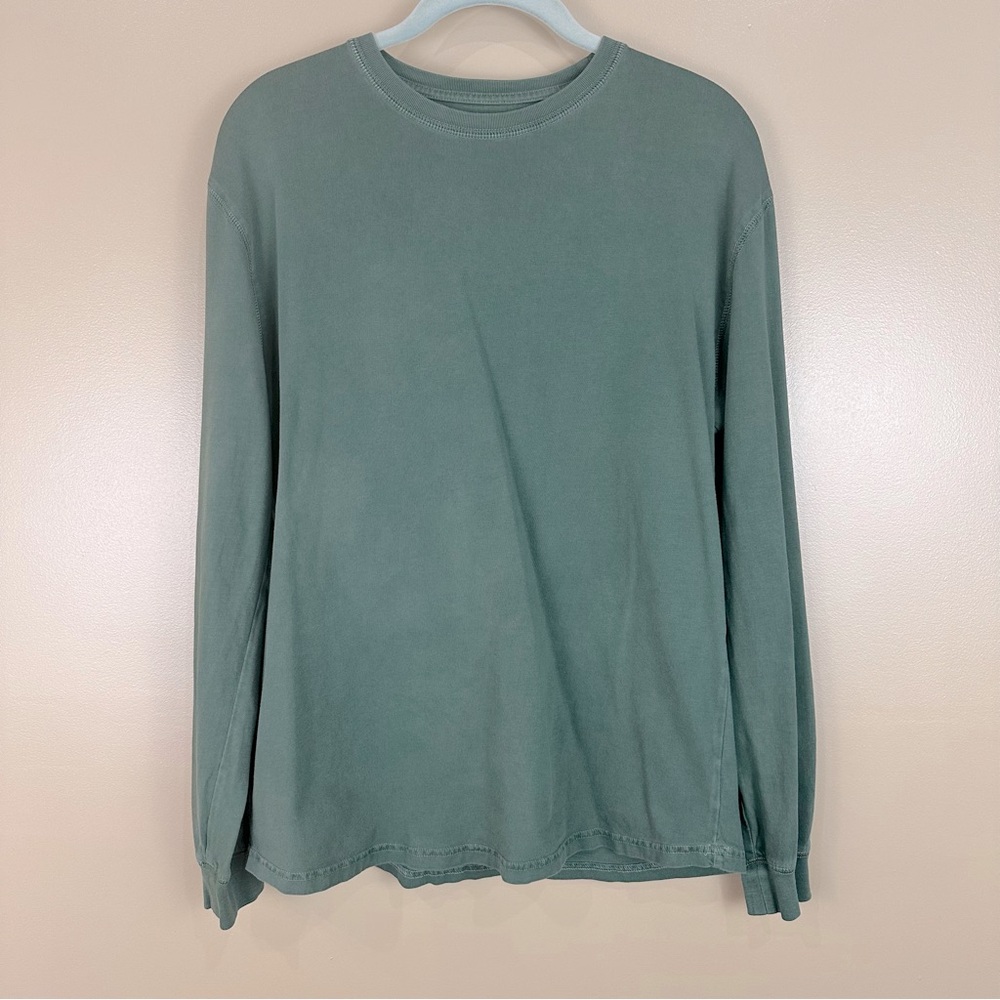 Gap Teen Boy’s Green Long Sleeve T-shirt 18-20 Casual Basic Minimalist Organic